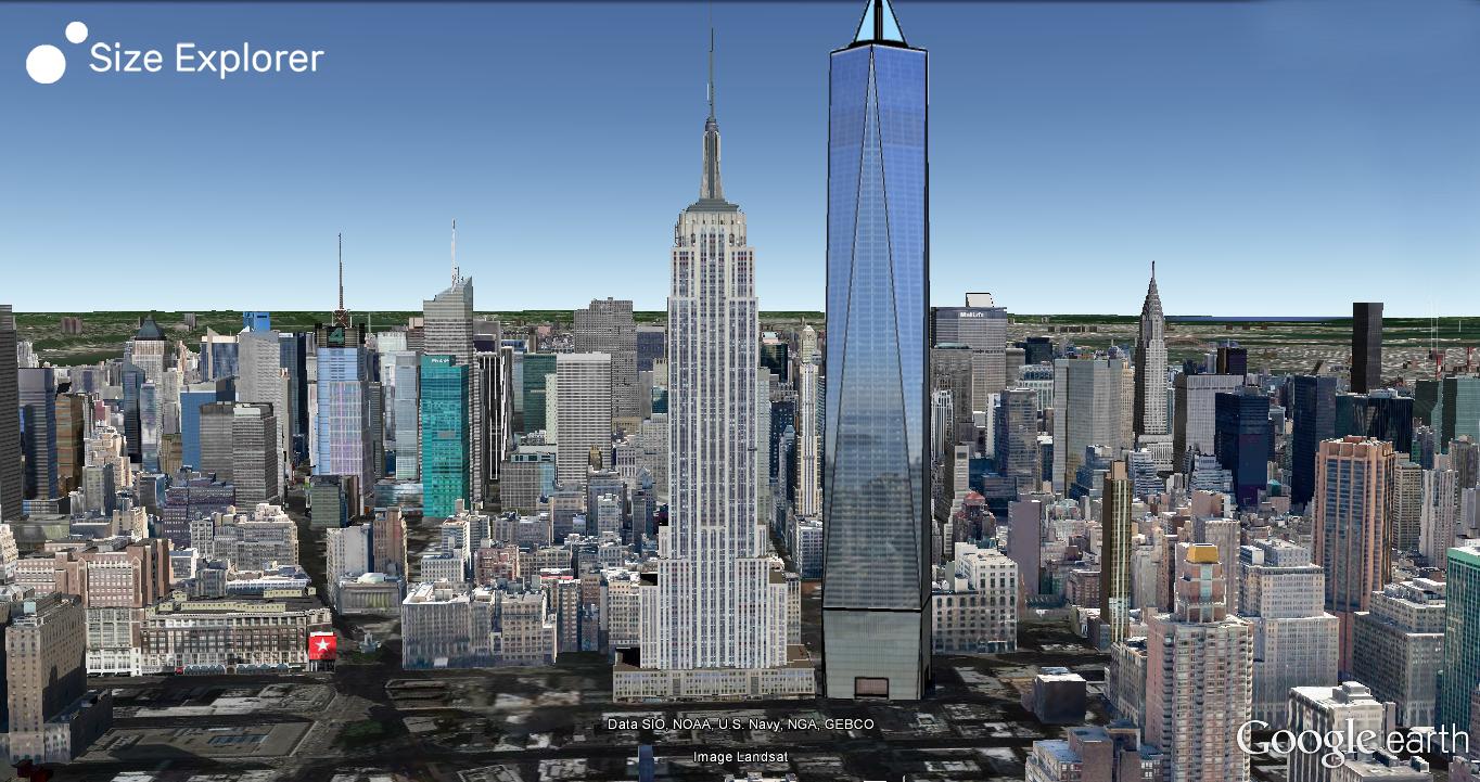 Empire State Building Vs One World Trade Center Size Explorer Compare The World