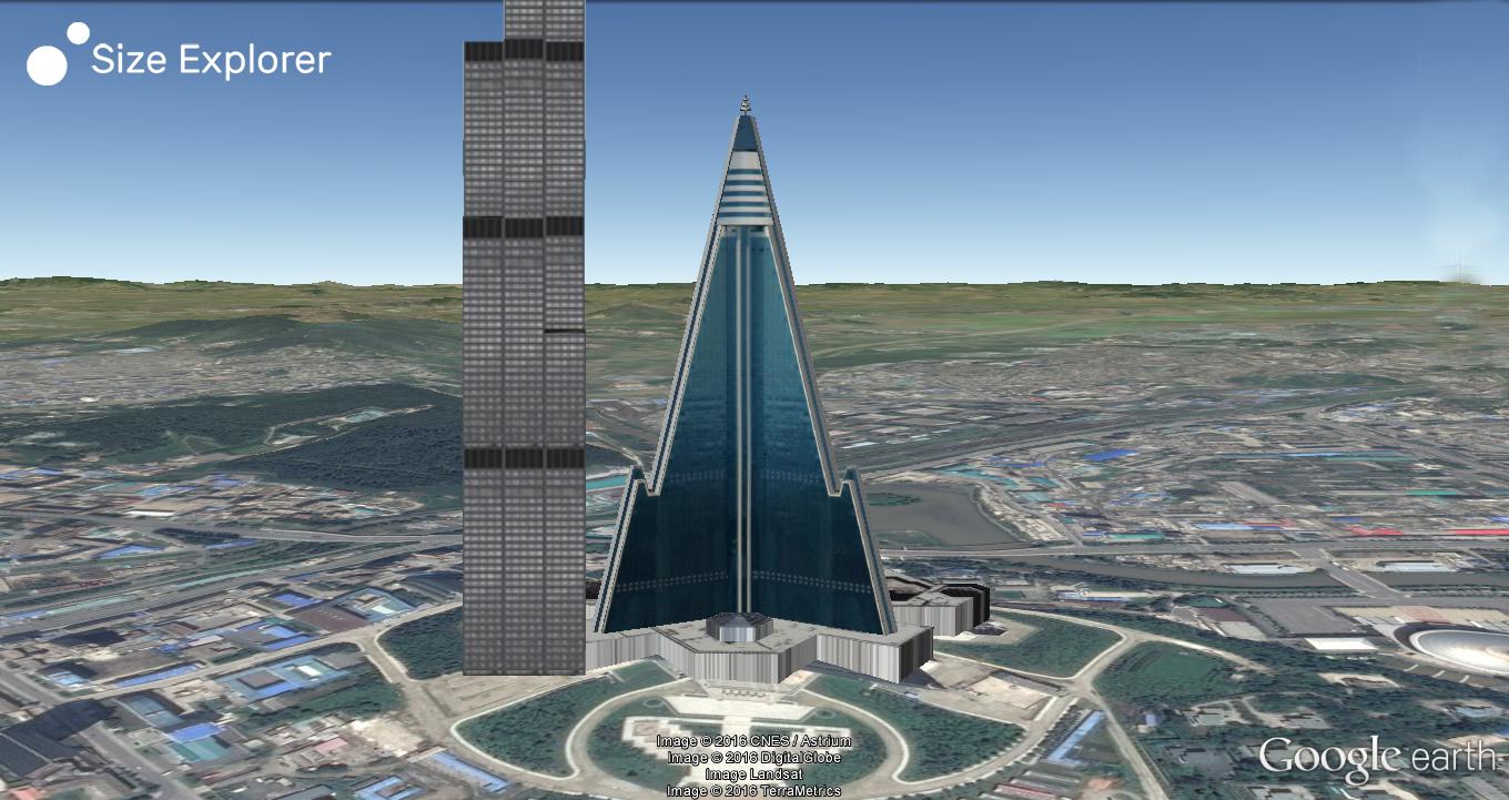 Ryugyong Hotel Vs Willis Tower Size Explorer Compare