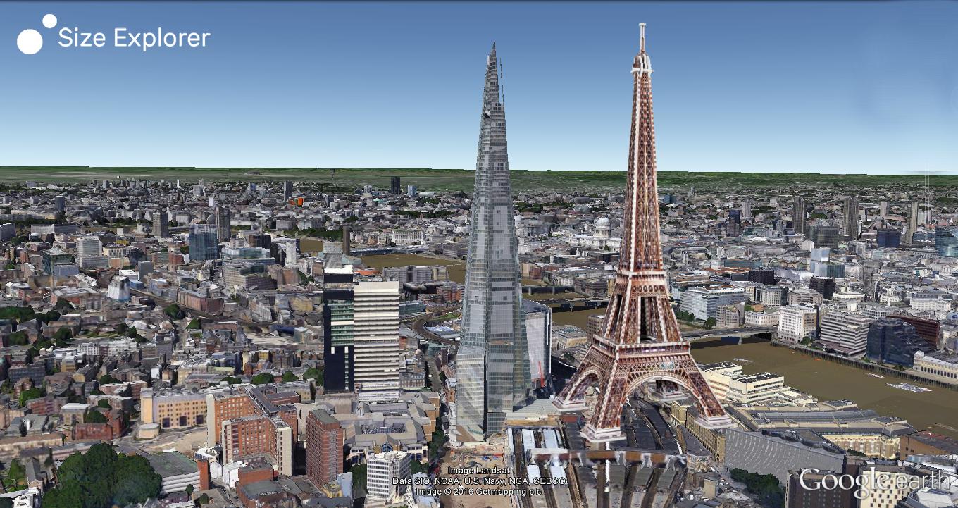 Eiffel tower compared to human